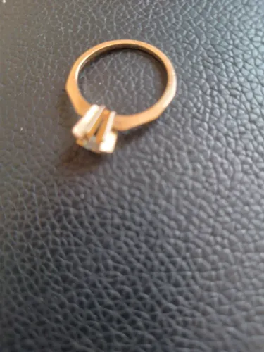 Anel de ouro 18k legítimo com pedra de brilhante