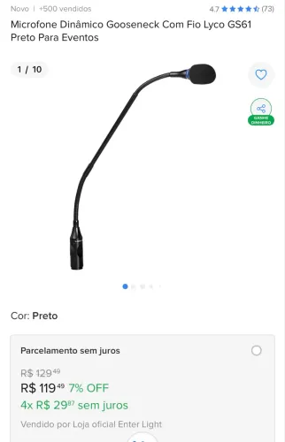 Microfone para apresentação