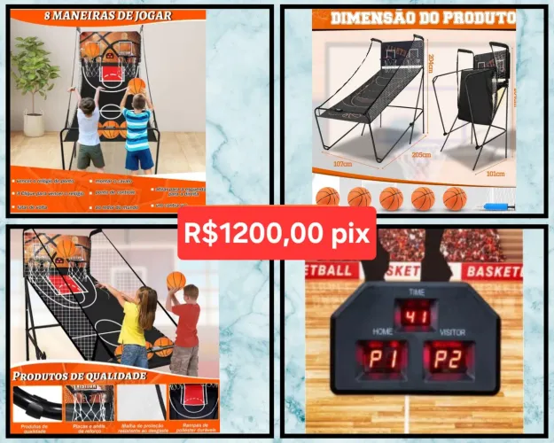 Basquete Duplo com marcador  Eletrônico 