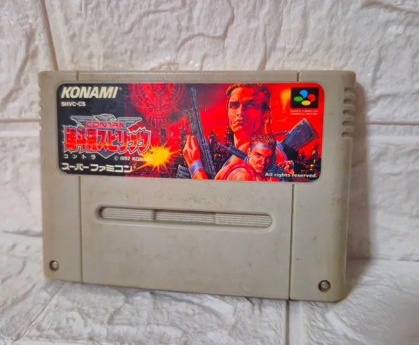cartucho original japonês do jogo Contra Spirits