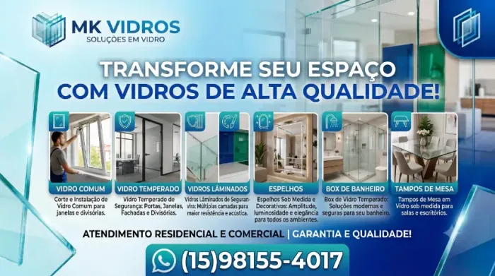 Transforme Seu Espaço com a MK Vidros!