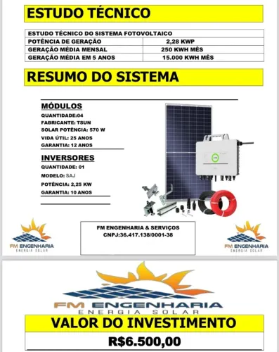 Energia Solar: Mini Projeto para gasto até R$ 350