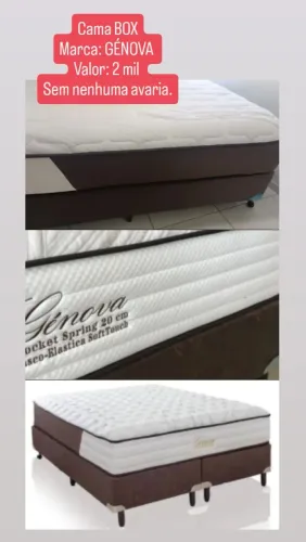 cama Gênova casal pocket spring 20 cm visco elástica softtouch