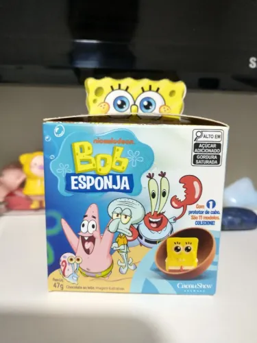 Protetor de cabo de celular Bob Esponja Cacau Show 15,00 cada