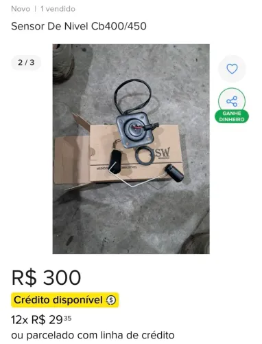 Medidor combustível CB 400/450 NOVO