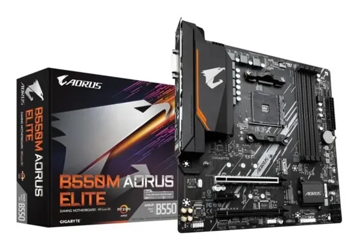 Placa-Mãe Gigabyte B550M Aorus Elite, AMD AM4, DDR4, Micro-ATX