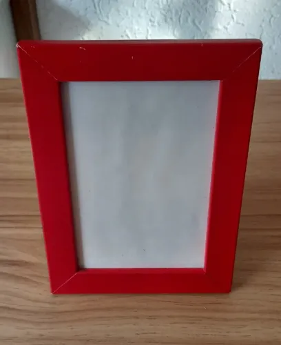 Porta-Retrato 10x15 Vermelho em Madeira | Decoração e Recordações
