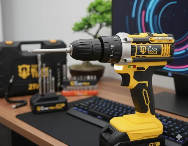FURADEIRA + PARAFUSADEIRA SEM FIO THE BLACK TOOLS 12V