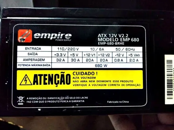 Fonte Real Atx Empire 680W