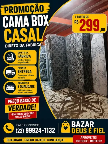 Vendo cama box casal direto da fábrica, pronta entrega 