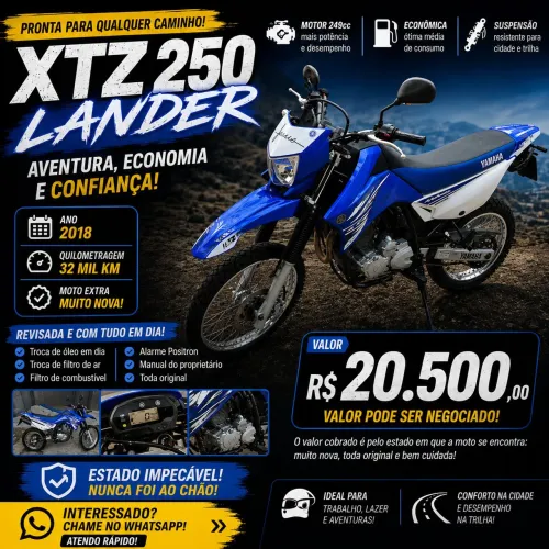 XTZ Lander 250cc --- 32 Mil Km --- Extra