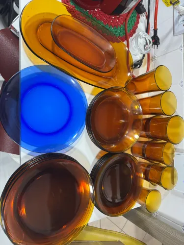 Kit 30 louça Duralex pratos, copos e travessa