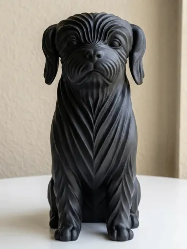 shih tzu art déco edição preto fosco
