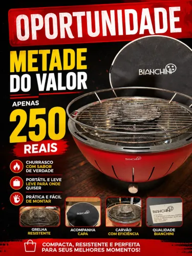 Churrasqueira portátil carvão bianchinni