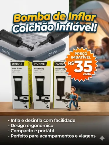 BOMBA DE ENCHER COLCHÃO E GERAL