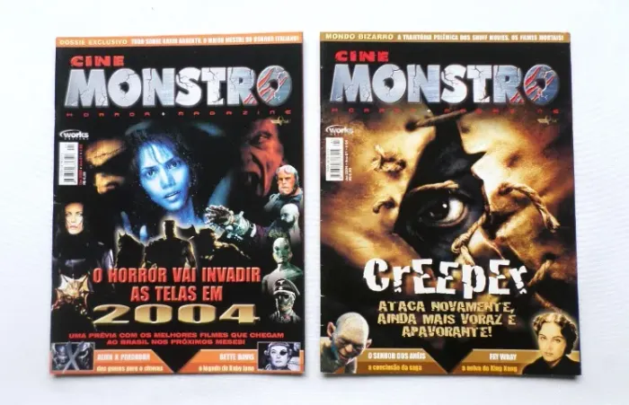 2 Revistas de Cinema - Cine Monstro Edições 03 e 04 - Usadas