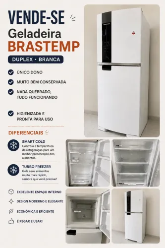 GELADEIRA BRASTEMP FROST FREE DUPLEX