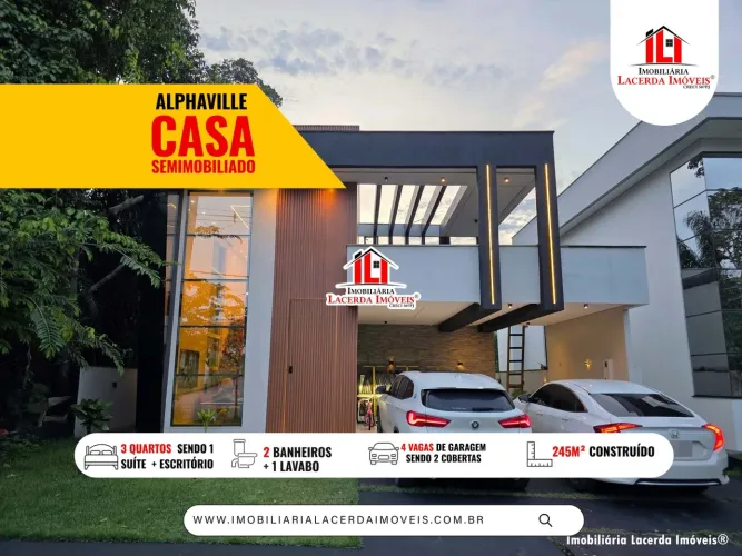 Alphaville 4, Casa Térrea com 3 quartos sendo 1 suíte master com closet