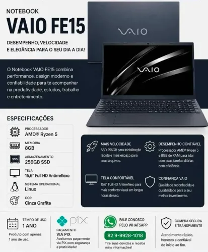 NOTEBOOK VAIO FE15 RYZEN 
