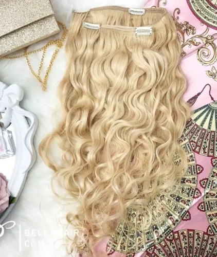 Cabelo loiro 100% humano 