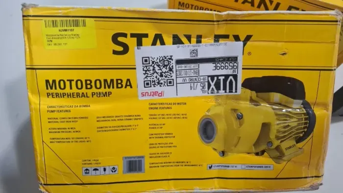 Bomba De Água Periférica Stanley 0,5HP 127V Caixa D'água 40mca