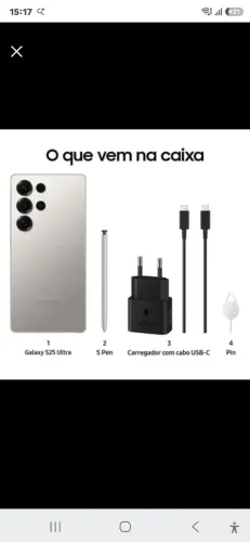 Smartphone Samsung Galaxy S25 Ultra 256GB 5G - Titânio Cinza, Caneta S Pen, Câmera Quadrup