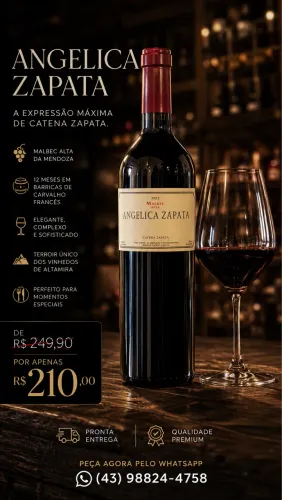 Vinho Angelica Zapata 750ml - Família Catena