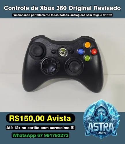Controle Xbox 360 Original Sem Fio Seminovo !!!