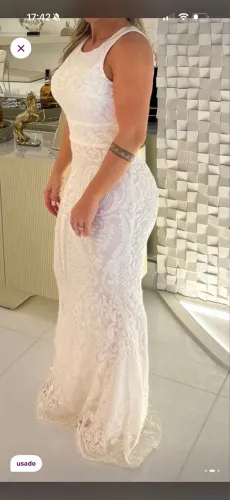 Vestido branco bordado noiva 