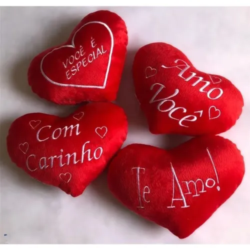 Almofada de Coração com frases