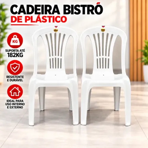 CADEIRA BISTRÔ PLÁSTICO 182KG