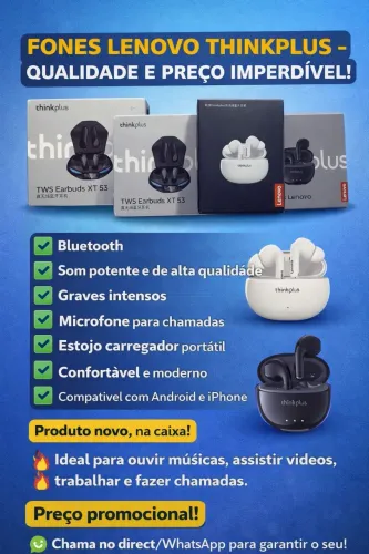 Fone de ouvido Lenovo