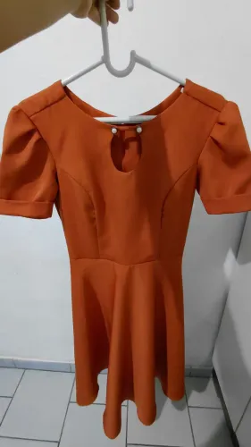 Vestido social feminino laranja