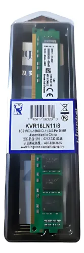 Memoria DDr3 12800/1600GHz Kingston 8g