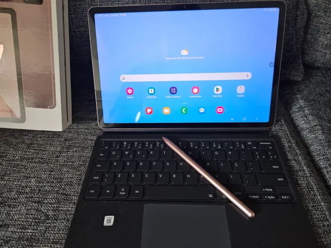 Galaxy Tab S7 4G 256GB - Impecável, com Teclado e Caixa Original