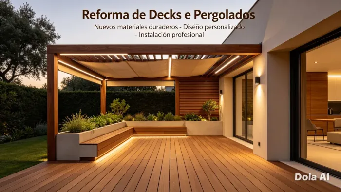 Reformamos e criamos seu deck em madeira de lei e pergolado alem de criação de playgraud 