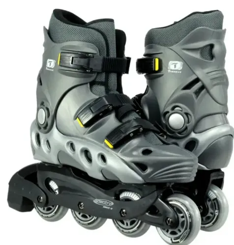Patins Traxart Inline Spectro - Rodas 72mm Abec-3 Cinza- Tamanho 43/44 (#12)