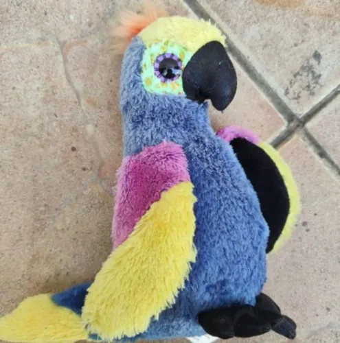 Pelúcia ty arara azul wynnie colorida  beanie boos original 