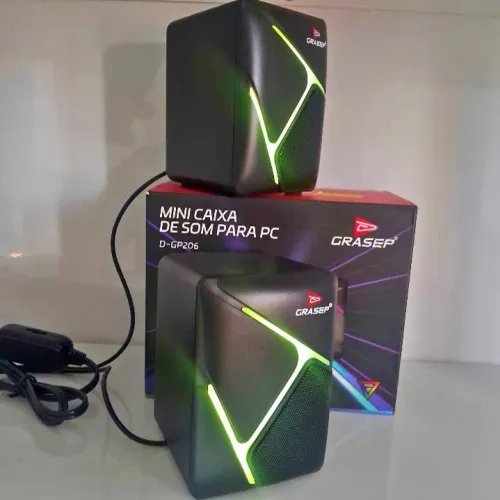 Caixa de som potente Game RGB pra PC