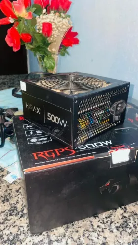 Fonte Gamer Hyrax ATX, 500W, Com Cabo, PFC Ativo, 80 Plus Bronze, Bivolt