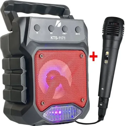 Caixa De Som Amplificada com karaokê Com Microfone Bluetooth, Pendrive, Usb, Fm ,Sd p10