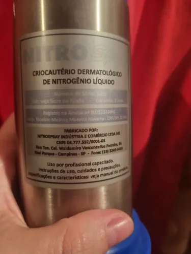 Garrafa de criocautério, nitrogênio líquido 