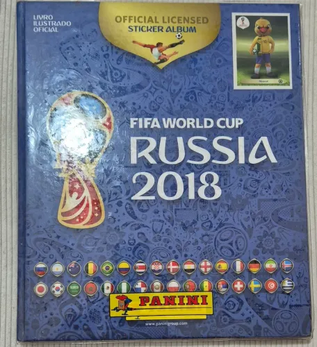 Album de figurinhas da copa do mundo de 2018