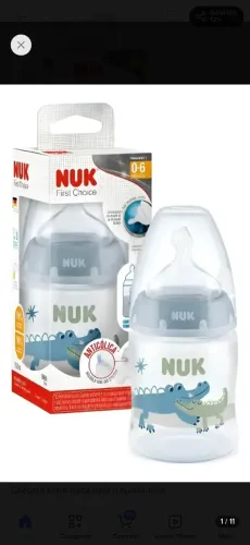 Mamadeira First Choice Nuk 150ml Bico Silicone 0-6 Meses