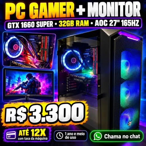 PC GAMER COMPLETO + MONITOR AOC 27? 165HZ