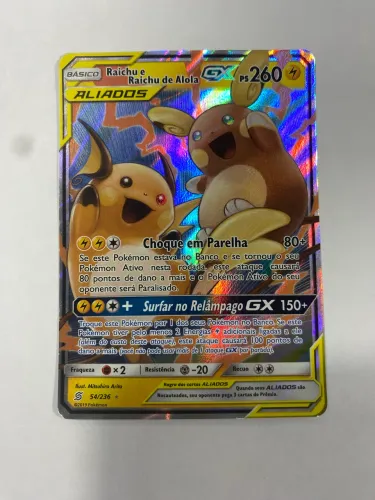 Carta Pokémon em excelente estado 