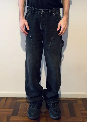 Zara - Jeans carpinteiro com efeito lavado Zara