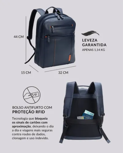 Mochila Bennemann COURO LEGÍTIMO