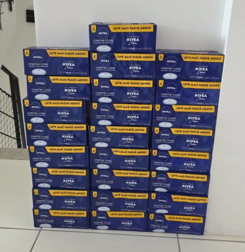Sabonete em Barra NIVEA Creme Care, 90g, Pack com 6 Unidades