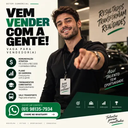 VENDEDOR | NOVAS VAGAS